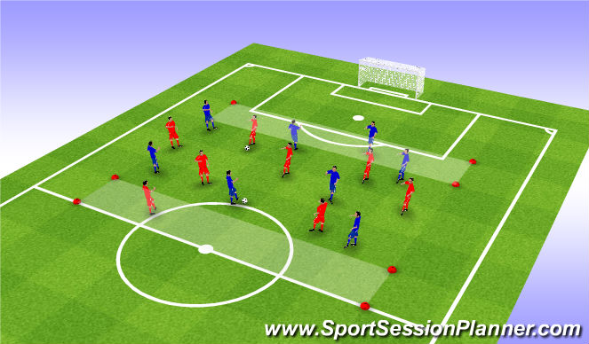 Football/Soccer Session Plan Drill (Colour): Passing Practice