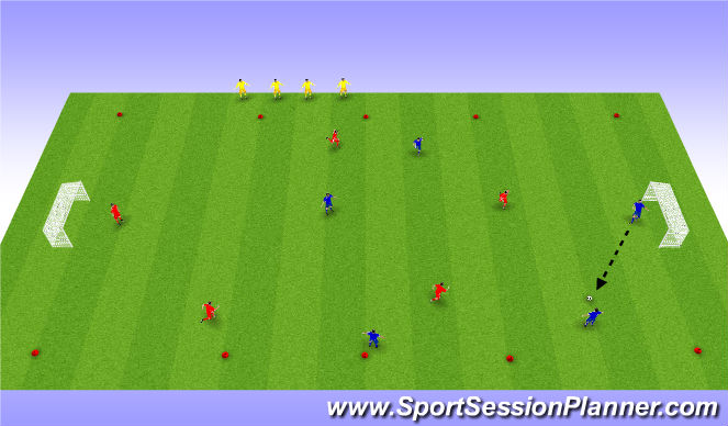Football/Soccer Session Plan Drill (Colour): SSG