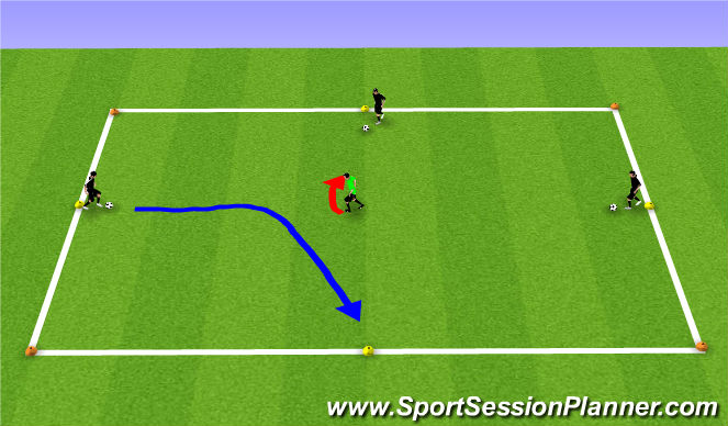 Football/Soccer Session Plan Drill (Colour): Drill