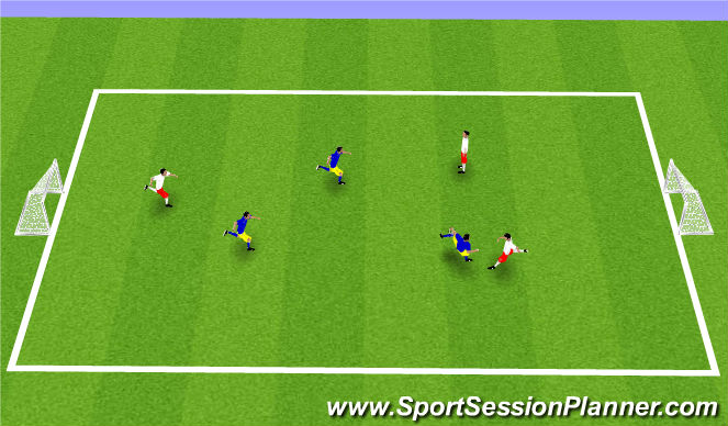 Football/Soccer Session Plan Drill (Colour): 3 v 3