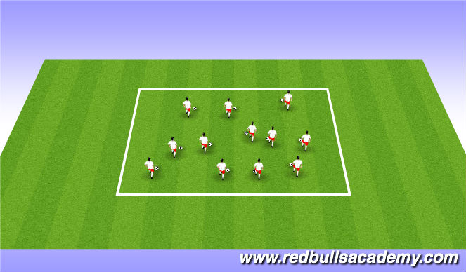Football/Soccer Session Plan Drill (Colour): Ball Mastery