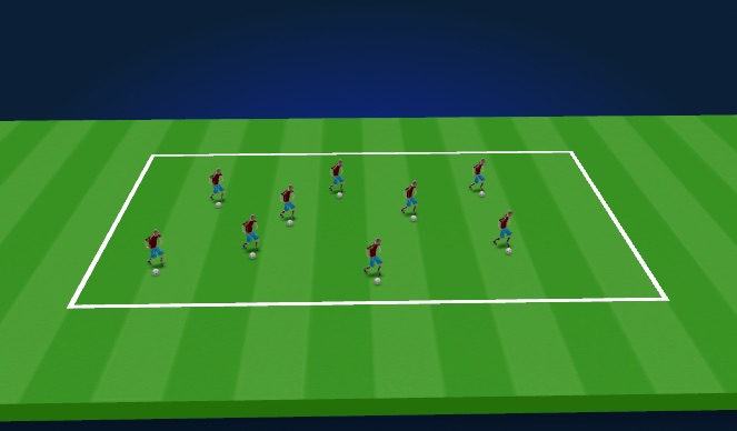 Football/Soccer Session Plan Drill (Colour): Warmup 