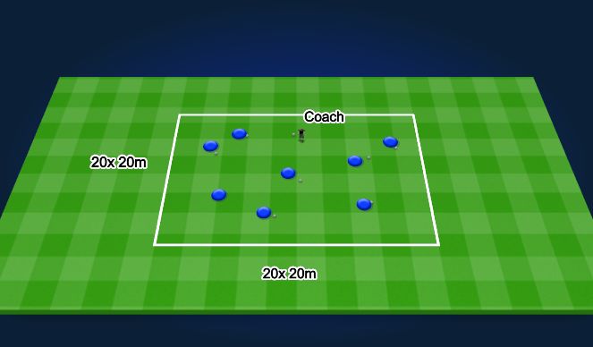 Football/Soccer Session Plan Drill (Colour): Ball Mastery