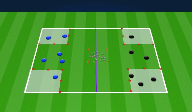 Football/Soccer Session Plan Drill (Colour): Squirrels and Nuts