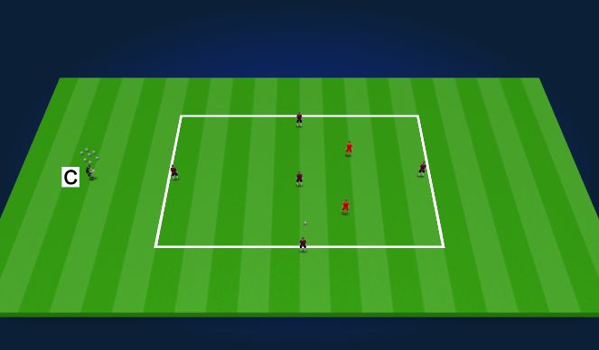 Football/Soccer Session Plan Drill (Colour): Warm UP Rondos 4v2+1