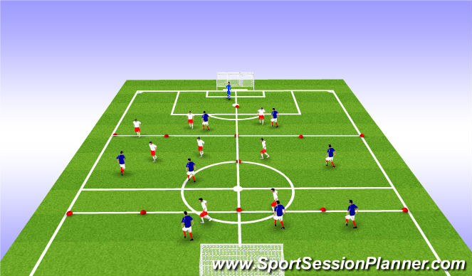 Football/Soccer Session Plan Drill (Colour): GAME RELATED PRACTICE