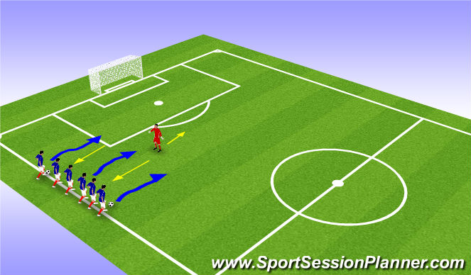 Football/Soccer Session Plan Drill (Colour): Warm Up