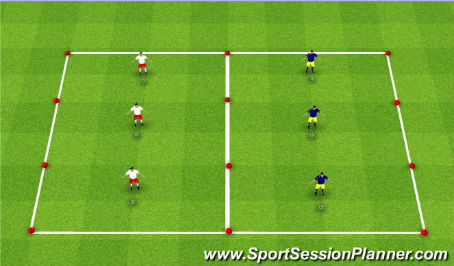 Football/Soccer Session Plan Drill (Colour): Ball Mastery