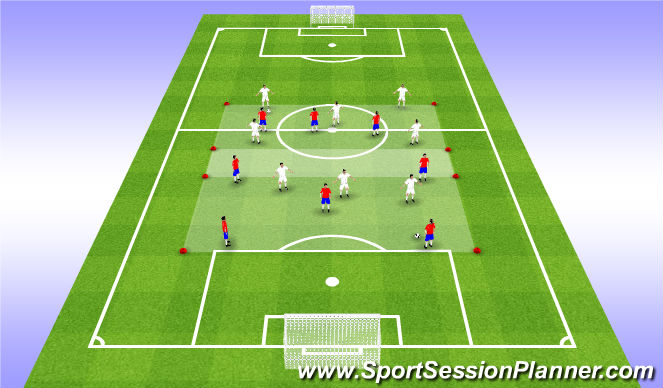 Football/Soccer Session Plan Drill (Colour): Passing Practice