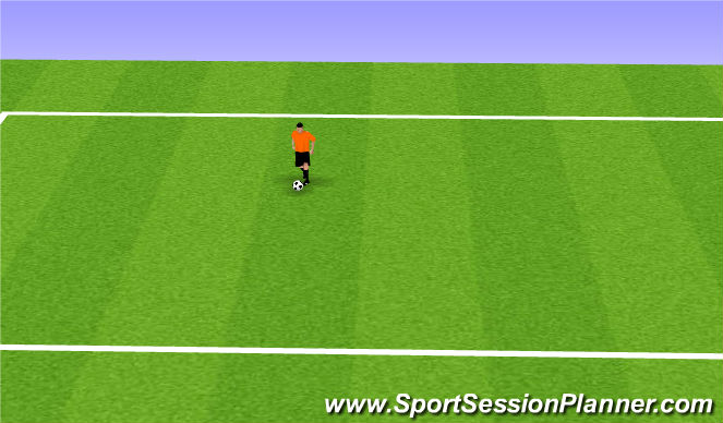 Football/Soccer Session Plan Drill (Colour): StepOverTouch