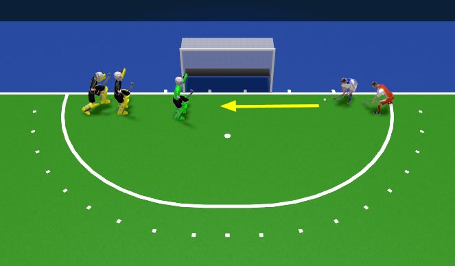 Hockey Session Plan Drill (Colour): Kicking and Hands