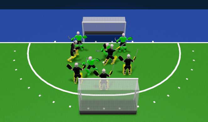 Hockey Session Plan Drill (Colour): Match - up to 5 a-side