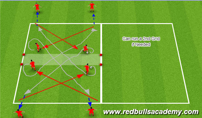 Football/Soccer Session Plan Drill (Colour): Warm Up