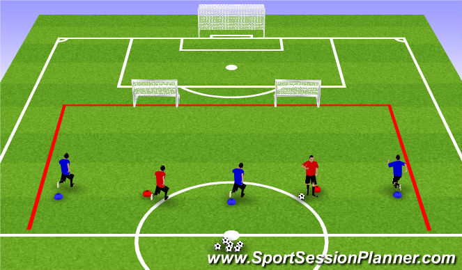 Football/Soccer Session Plan Drill (Colour): Dropping in Actvity