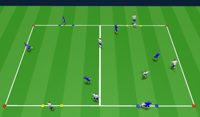 Football/Soccer Session Plan Drill (Colour): Animation 2