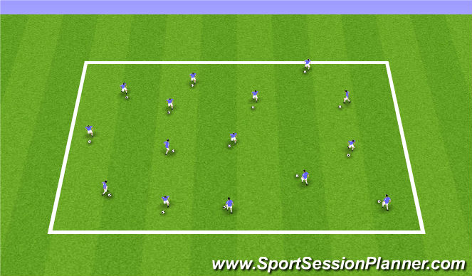 Football/Soccer Session Plan Drill (Colour): Warm-up