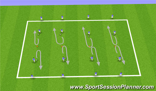 Football/Soccer Session Plan Drill (Colour): Activity 1