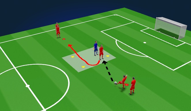Football/Soccer Session Plan Drill (Colour): Skill
