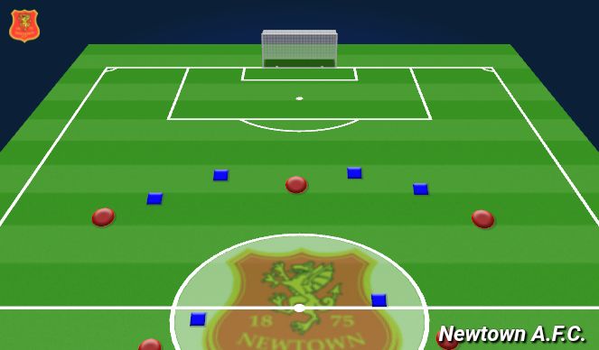 Football/Soccer Session Plan Drill (Colour): 4123 Playing out vs 433 (pressing out to in)