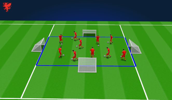 Football/Soccer Session Plan Drill (Colour): Warm-up