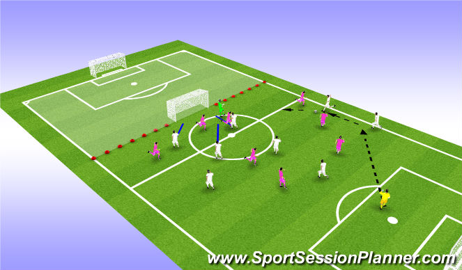 Football/Soccer Session Plan Drill (Colour): SSG