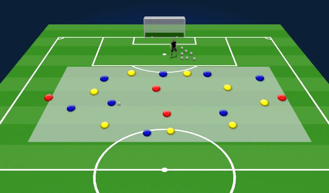 Football/Soccer Session Plan Drill (Colour): 8vs8+4 transition