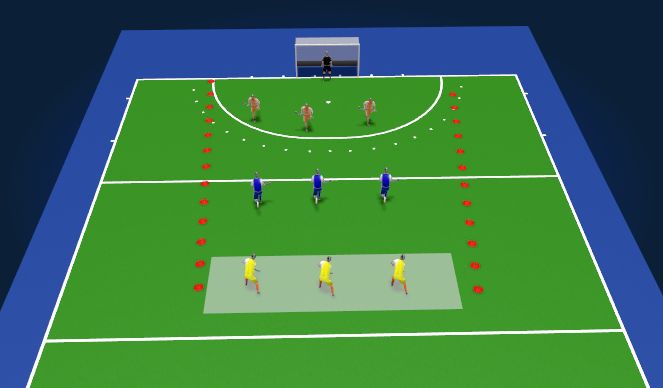 Hockey Session Plan Drill (Colour): Partij - Walsen