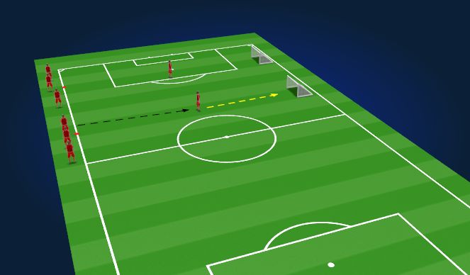 Football/Soccer Session Plan Drill (Colour): Turn and shoot 