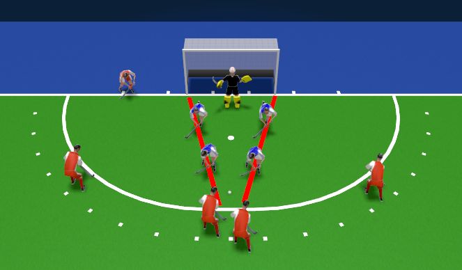 Hockey Session Plan Drill (Colour): run phase 1