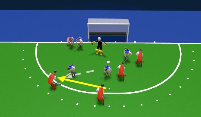 Hockey Session Plan Drill (Colour): slip left