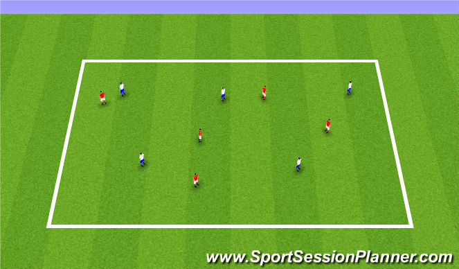 Football/Soccer Session Plan Drill (Colour): Warm up