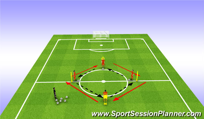 Football/Soccer Session Plan Drill (Colour): weak foot + passing drill