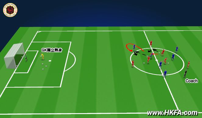 Football/Soccer Session Plan Drill (Colour): Warm Up