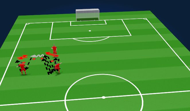 Football/Soccer Session Plan Drill (Colour): Technical - Trapezoid Ball Skills
