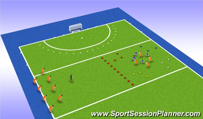 Hockey Session Plan Drill (Colour): Wup 1