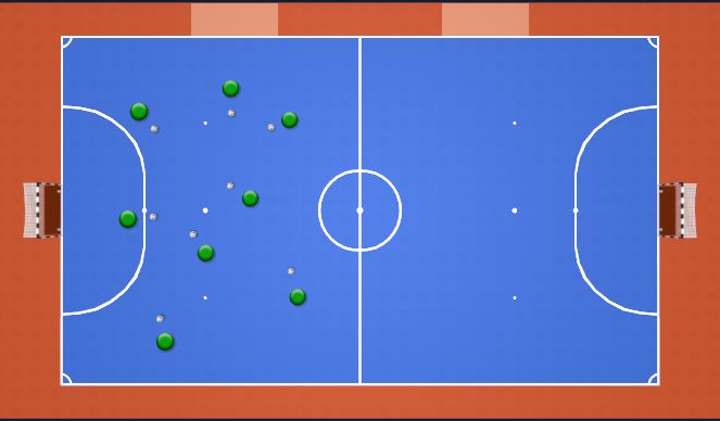 Futsal Session Plan Drill (Colour): Activation Knockout