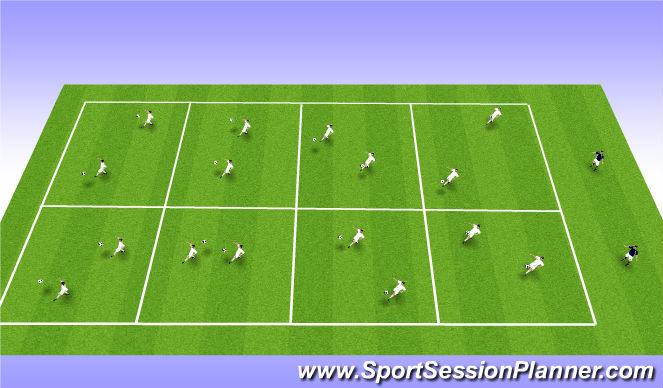 Football/Soccer Session Plan Drill (Colour): Freestyle Juggling