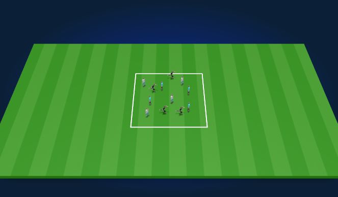 Football/Soccer Session Plan Drill (Colour): 3 Team Alternating Passes