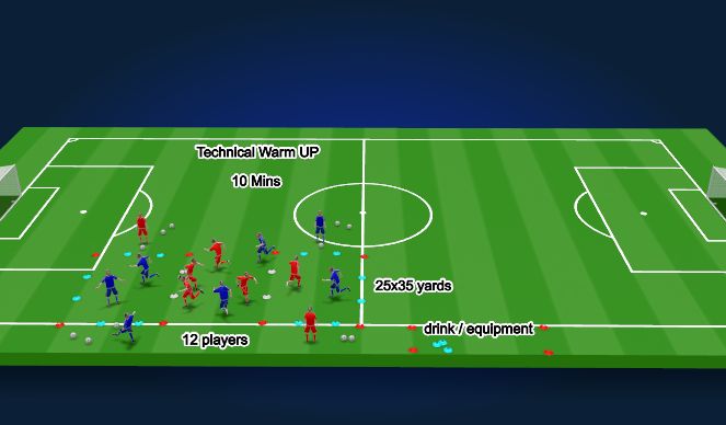 Football/Soccer Session Plan Drill (Colour): Contact session 2  Task 2 