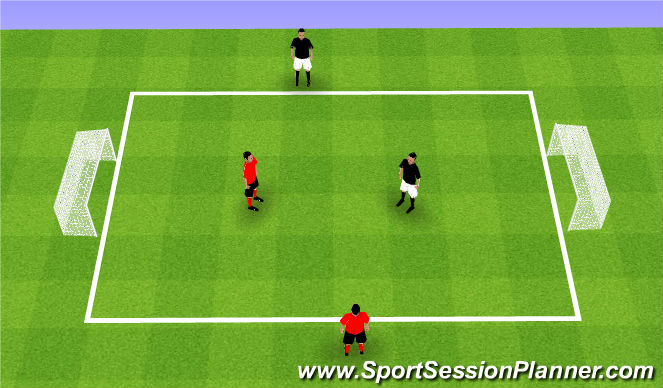 Football/Soccer Session Plan Drill (Colour): Teams of 2