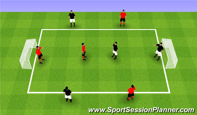 Football/Soccer Session Plan Drill (Colour): Teams of 4