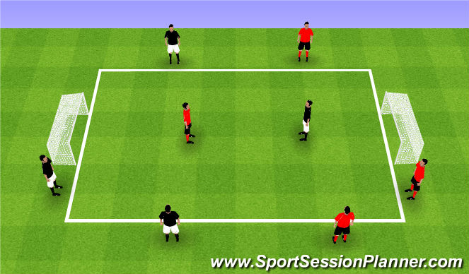 Football/Soccer Session Plan Drill (Colour): Teams of 4 - #2