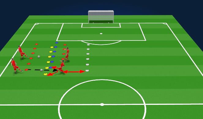 Football/Soccer Session Plan Drill (Colour): Warm Up