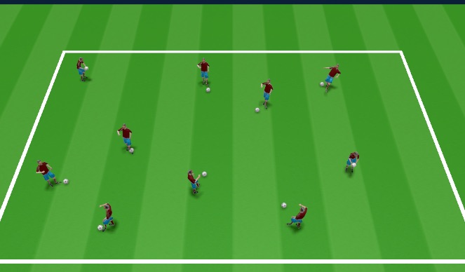 Football/Soccer Session Plan Drill (Colour): Warm Up
