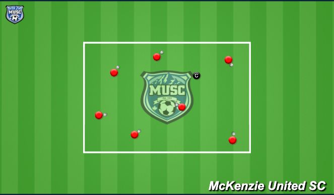 Football/Soccer Session Plan Drill (Colour): Ball Mastery (5 Minutes)