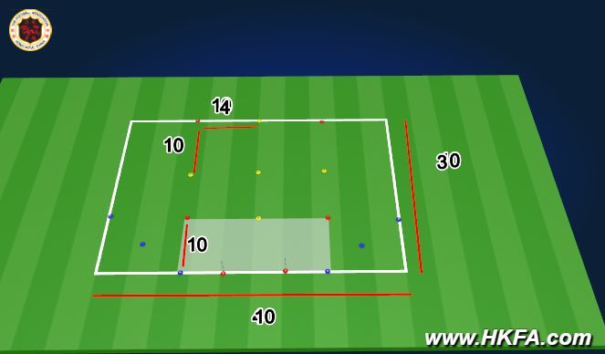 Football/Soccer Session Plan Drill (Colour): tr1 set up