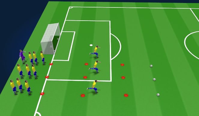 Football/Soccer Session Plan Drill (Colour): Warm up