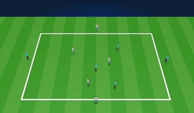 Football/Soccer Session Plan Drill (Colour): 3v3 Transfer Game