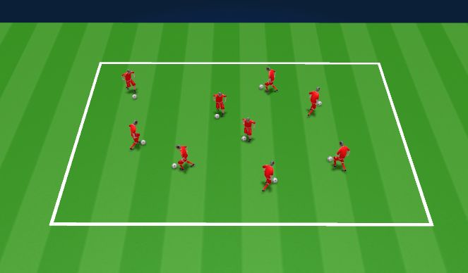 Football/Soccer Session Plan Drill (Colour): Warmup