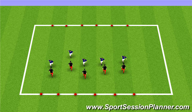 Football/Soccer Session Plan Drill (Colour): Warm Up
